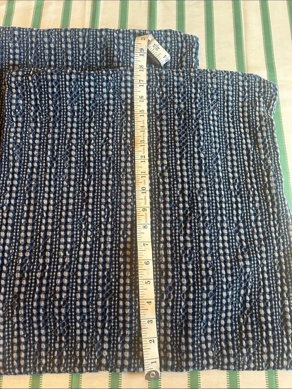 Pottery Barn Honeycomb Textured Pillow Cover, Lot of 2, Sailor Navy Blue, 18” - Picture 3 of 10